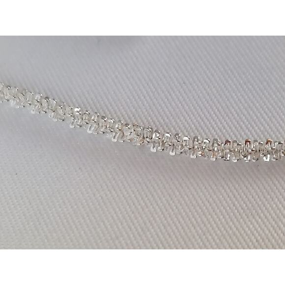 Ettika Adjustable Silver Choker Twist Chain 16" Trendy Must Have Necklace - Picture 4 of 7